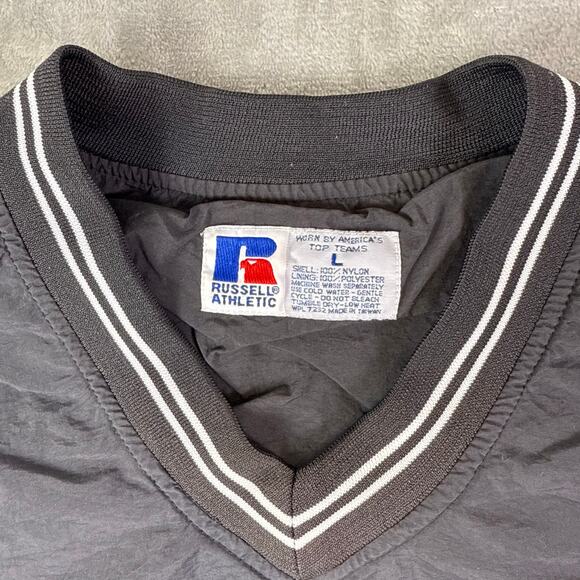 Vintage Hershey’s logo Mens L black Russell Pullover Nylon Windbreaker - Picture 4 of 7